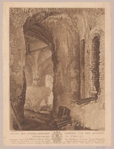 Ansicht des unterirdischen Gewölbes der Burg Vredenburg in Utrecht von Friedrich Christoph Dietrich