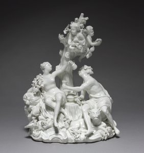Bacchus und Venus, Hersteller Tournay Fabrik, Belgien, ca. 1755