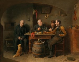 Vier Männer im Wirtshaus