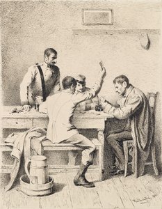 Soldaten beim Kartenspiel
