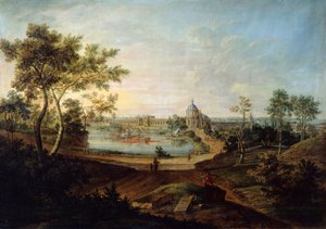 Ansicht des Großen Palastes in Oranienbaum, 1758 von Friedrich Hartmann Barisien