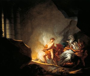 Österreich, Salzburg, Orpheus und Eurydike in der Unterwelt von Friedrich Heinrich Fuger