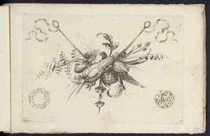 Feston mit Blumen, Blättern und Früchten von Friedrich Jacob Morisson