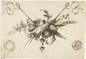 Feston mit Blumen, Blättern und Früchten von Friedrich Jacob Morisson
