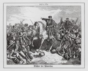 Feldmarschall Blücher in der Schlacht von Waterloo