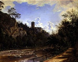 Ruinen bei Raubenstein von Friedrich Loos