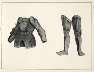 Rüstung, Platte aus Eine Geschichte der Entwicklung und Bräuche der Ritterlichkeit, von Dr. Franz Kottenkamp, veröffentlicht von Carl Hoffmann, 1842