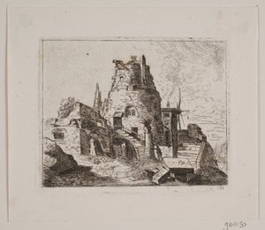 Ruine mit Turm von Friedrich Münter