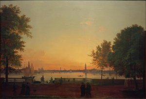 Blick auf Venedig von den Giardini Pubblici von Friedrich Nerly