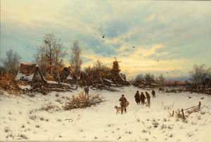 Ein Wintersonnenuntergang von Friedrich Nicolai Joseph Heydendahl