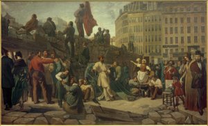 Februarrevolution 1848, Pariser Barrikaden von Friedrich Wilhelm Martersteig