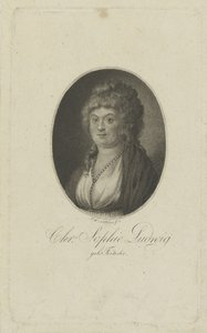 Porträt der Autorin Christiane Sophie Ludwig, geb. Fritsche 1764-1815, um 1810 von Friedrich Wilhelm Nettling