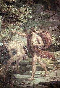 Flucht aus der Höhle des geblendeten Polyphem, Szenen aus der Odyssee von Friedrich the Elder Preller