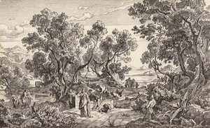 Nausikaa und Odysseus von Friedrich the Elder Preller