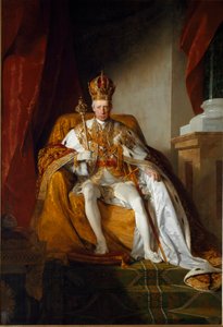 Porträt von Kaiser Franz II. von Österreich in den kaiserlichen Roben von Friedrich von Amerling