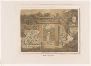 Architekturfantasie mit antiken Elementen von Friedrich von Gärtner