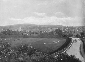 Dorking: Von oberhalb des Bahnhofs, um 1896 von Frith and Co