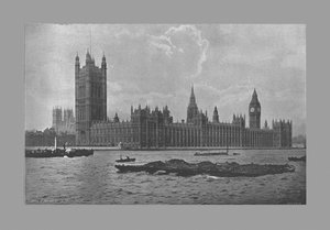 Die Houses of Parliament, London, ca. 1900