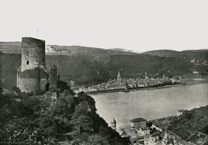 Die Katz mit Blick auf den Rhein, St Goarshausen, Deutschland von Frith and Co