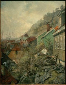 Häuser in Kragerø von Fritz Thaulow