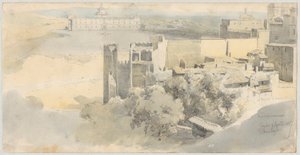 Toledo mit Blick auf den Alcazar von Fritz (Friedrich) Bamberger