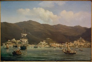 Blick auf den Hafen von Saint Thomas von Fritz Melbye