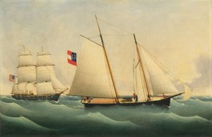 Eroberung der "Savannah" durch die "U.S.S. Perry" von Fritz Müller