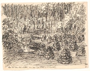 Hier lag er die ganze Nacht... von Fritz Syberg