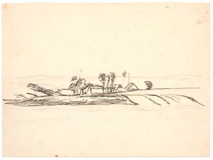 Landschaft mit einem Bauernhof von Fritz Syberg