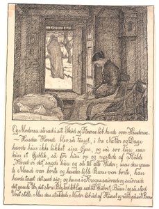 Und die Mutter sah in ihren Schoß, und die Tränen liefen ihr über die Wangen... von Fritz Syberg