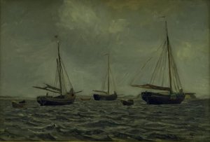 Schiffe vor Anker von Fritz Syberg