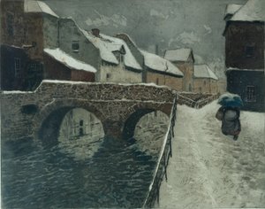 Brücke in Amiens von Fritz Thaulow
