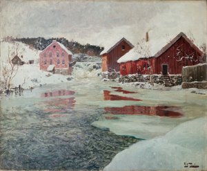 Vom Akers Fluss von Fritz Thaulow