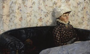 Ingeborg auf dem Sofa, Sandø von Fritz Thaulow