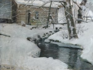 Winter auf der Insel Stord von Fritz Thaulow