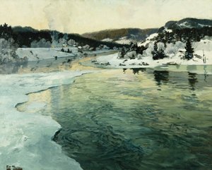 Winter am Mesna-Fluss bei Lillehammer von Frits Thaulow