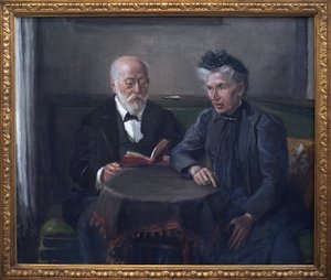 Senator Gustav Hertz und seine Frau von Fritz von Uhde