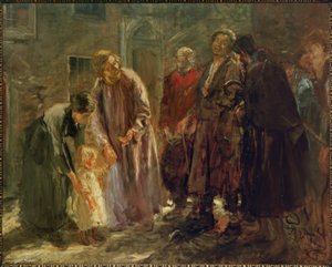 Und Jesus rief ein Kind zu sich... von Fritz von Uhde