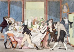 Eine Pariser Teegesellschaft, um 1800