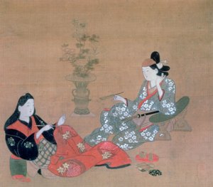 Kurtisane unterhält einen Schauspieler, ca. 1695