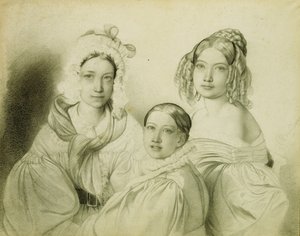 Porträt der Gräfinnen Praskovia, Nadezhda und Maria Vyazemsky