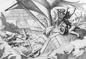 Die Zerstörung der Rus-Flotte in Konstantinopel, vor 1839