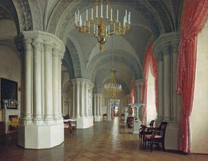 Die gotische Halle im Winterpalast in Sankt Petersburg, 1840er Jahre von Fyodor Osipovich Yushkov