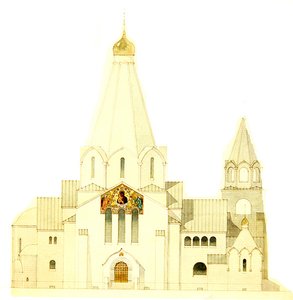 Entwurf für die Kirche von Balakovo von Fyodor Shekhtel