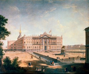 Ansicht des Michael-Palastes und des Connetable-Platzes, St. Petersburg