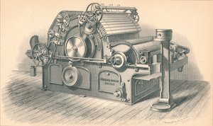 Selbstabstreifende Kardiermaschine, von Dobson und Barlow Bolton, 1874