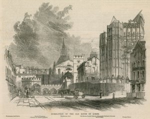 Abriss des alten House of Lords von G.F. Sargent