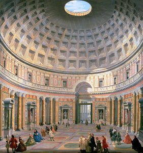 Innenansicht des Pantheon, Rom von G.P. (workshop of) Pannini or Panini