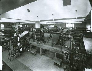 New York Evening Post Drucksaal von G.P. Hall und Sohn