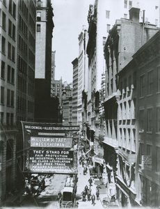 Taft und Sherman Banner auf der Maiden Lane, New York City, 1908 von G.P. Hall und Sohn